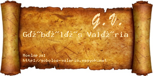 Göbölös Valéria névjegykártya